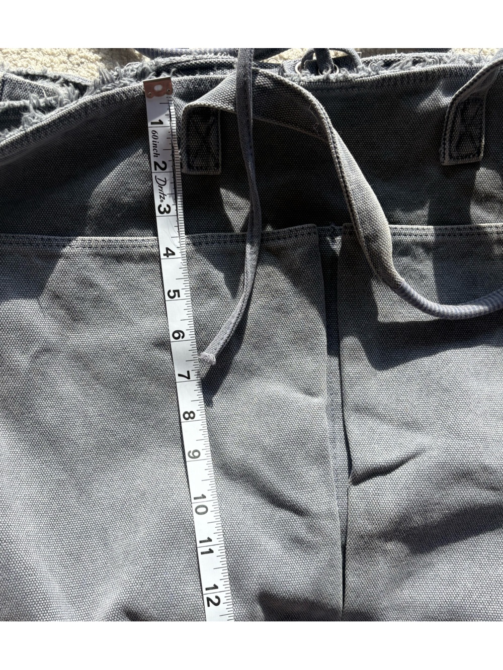 Sunday Gray Canvas Tote with Embroidery - Picture 7 of 7